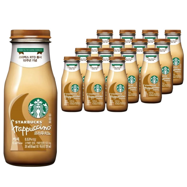 스타벅스 프라푸치노 커피, 281ml, 16개입 추천해요 스타벅스 프라푸치노 커피, 281ml, 16개입 추천해요