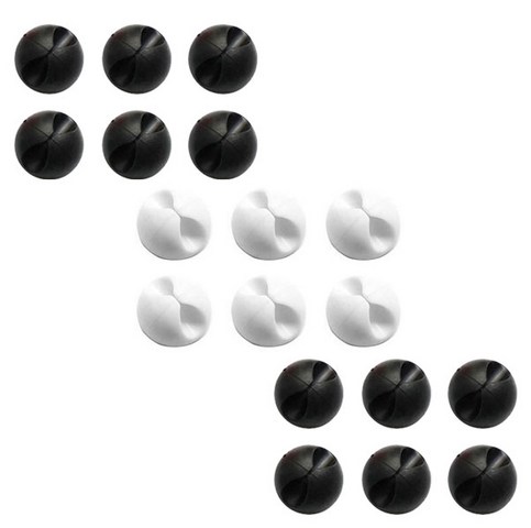  배선/선정리용품 유명브랜드 어바인 선정리 홀더 블랙 12p + 화이트 6p, 1세트 싸게파는곳 