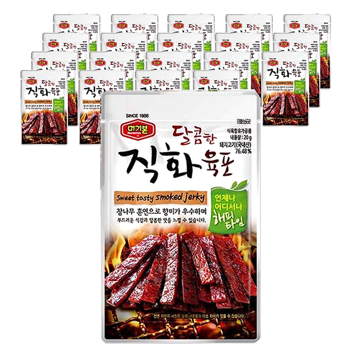 (로켓배송)머거본 달콤한 직화육포, 20g, 20개입 추천해요 (로켓배송)머거본 달콤한 직화육포, 20g, 20개입 추천해요
