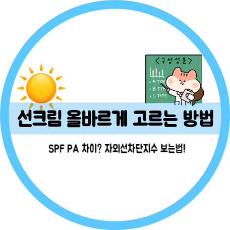  SPF PA 등급 차이? 자외선차단지수 선크림 고르는 방법!