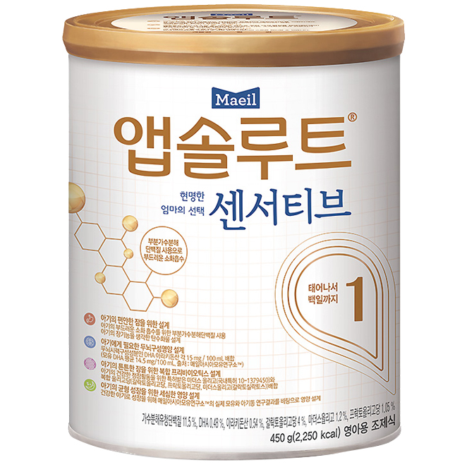  앱솔루트 현명한 엄마의 센서티브 분유 1단계 450g 1개