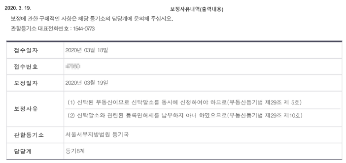  신탁부동산 법인 소유권이전 등기 방법