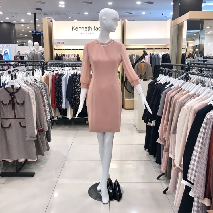   케네스레이디 칠부 라운드 원피스