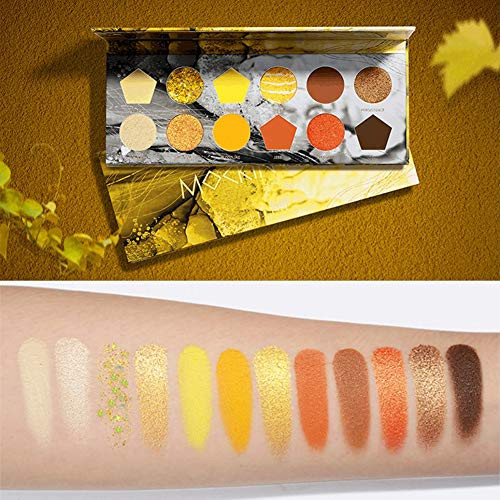 Flightbird 12-Shades Eye Shadow Set High Pigmented Makeup Palette Pork Belly Eyeshadow Palette Matte Shimmer Glitter Metallic And Shimmers Eyesha, 본문참고, Color = A-Free dream 추천해요