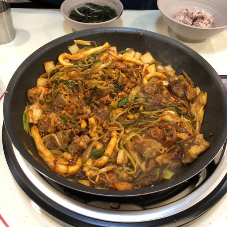 [원주 중앙시장 맛집 / 킹콩부대찌개] 부대찌개 맛집, 우삼겹 파절이 맛집