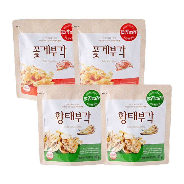 (로켓배송)티각태각 꽃게부각 40g x 2p + 황태부각 40g x 2p, 1세트 추천해요 (로켓배송)티각태각 꽃게부각 40g x 2p + 황태부각 40g x 2p, 1세트 추천해요