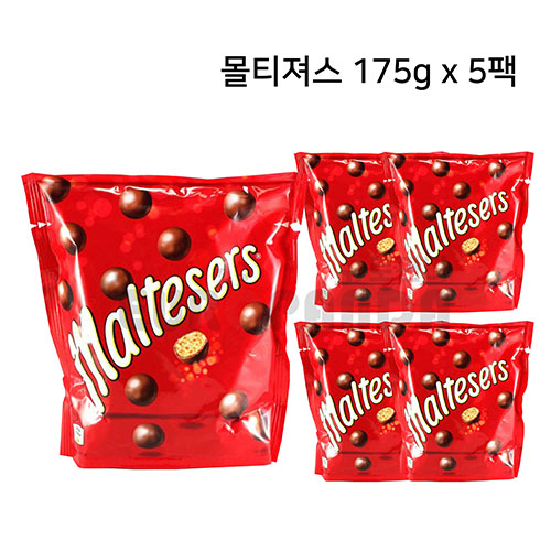   몰티져스 초코볼 175gx5팩 5팩 175g