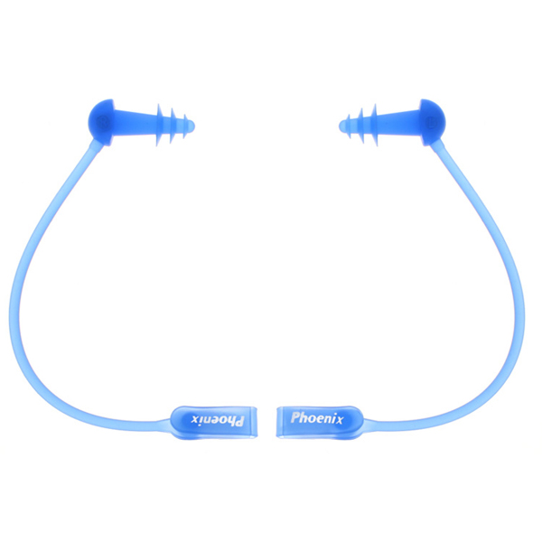 피닉스 분실방지 실리콘 코드 수영 귀마개 PNE-200, BLUE, 1세트