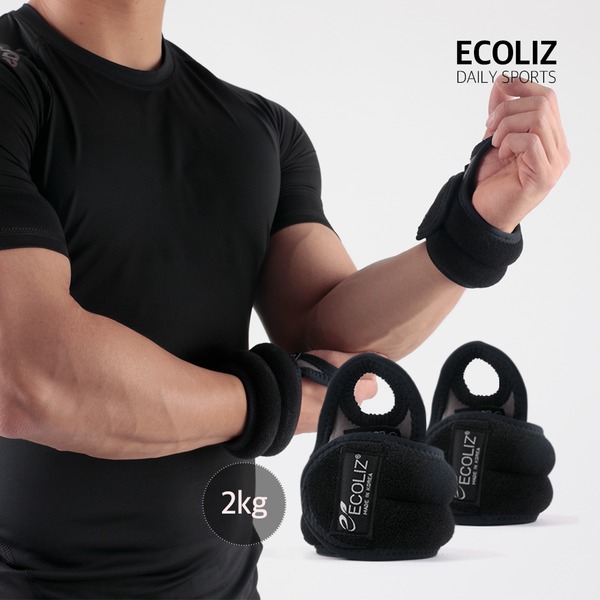 운동, 건강, 다이어트 :  EL 손목 중량밴드 2kg 손목 2kg : 실내 피트니스