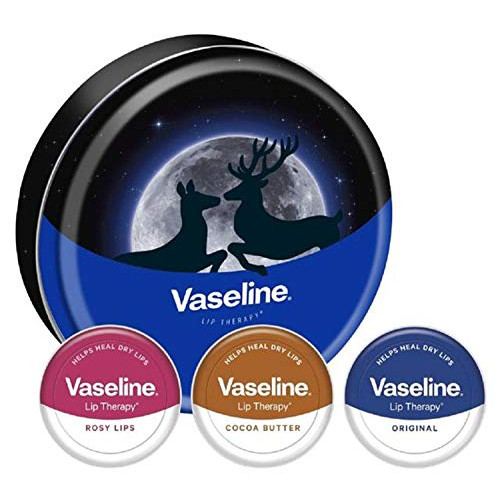 립밥 Vaseline Lip Balm 3 Pack Tin Set Rosy Lips Cocoa Butter and Original Lip Therapy Tins, 본문참고, 본문참고 추천해요