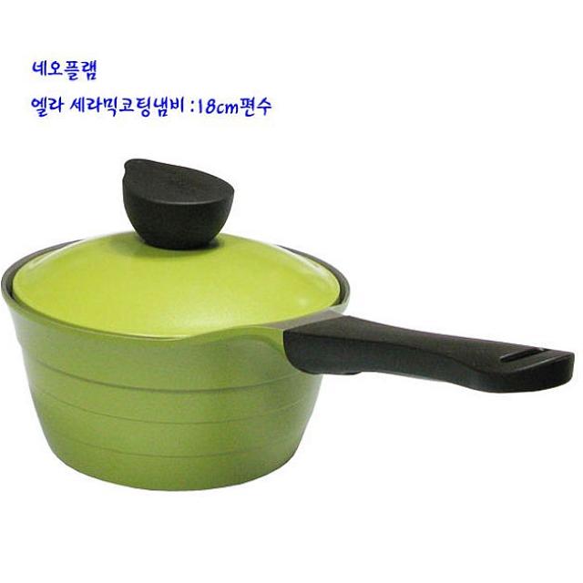 티에스컴즈 네오플램 엘라 세라믹 편수냄비그린 18cm 전골 찌게 편수냄비, 해당상품, 해당상품 추천해요