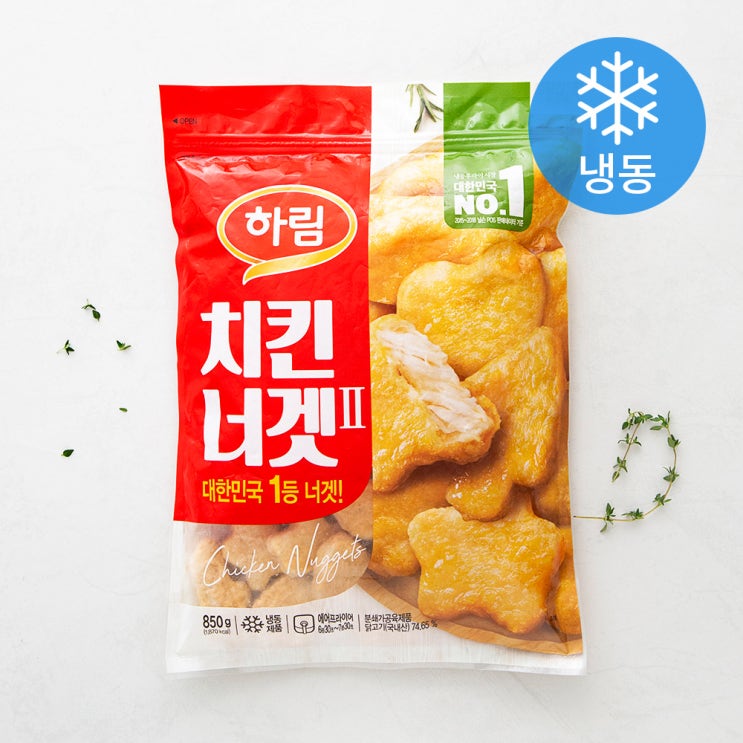 (로켓배송)하림 치킨너겟 ⅱ (냉동), 850g, 1개 추천해요