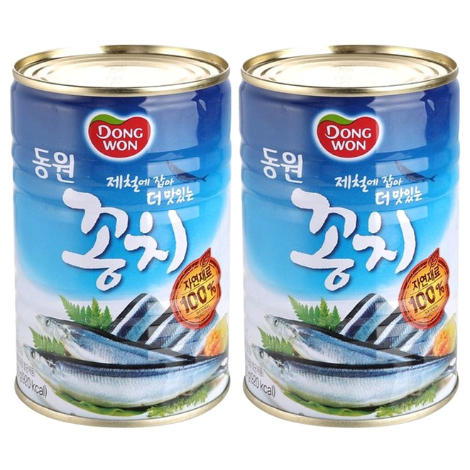 (로켓배송)동원 꽁치 통조림, 400g, 2개 추천해요