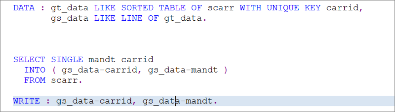 [SAP ABAP] INTO 구문 이해하기. : 네이버 블로그