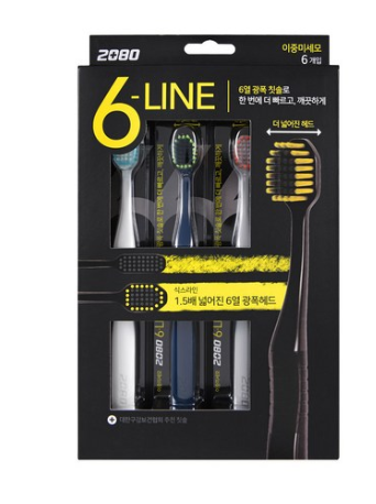  2080 6 LINE 이중 미세모 칫솔  [5,810원]