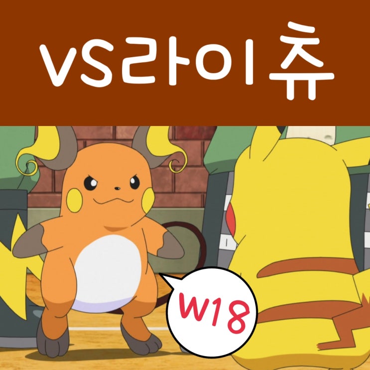  포켓몬스터 2019 18화 피카츄vs라이츄 : 포켓몬스터 W
