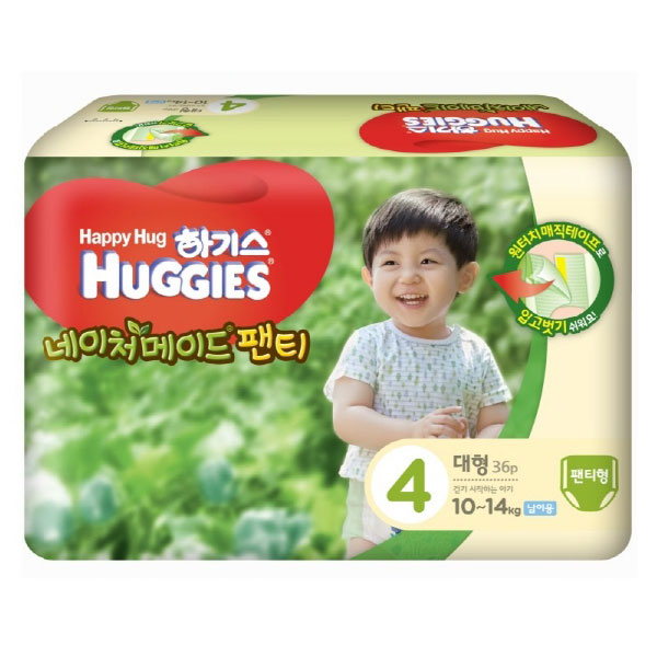  하기스 네이처메이드팬티 4단계 대형-남 36P x 1팩, 단일상품