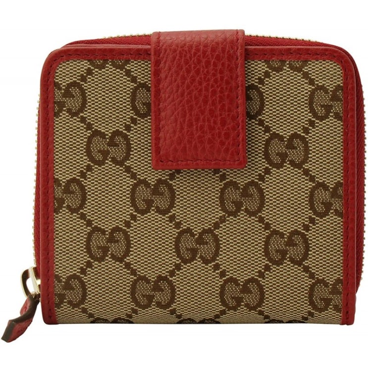  (구찌) GUCCI 지갑 폴더 형 GG 캔버스 가죽 346056 아울렛 브랜드 베이지 / 레드 [병행 수입품]