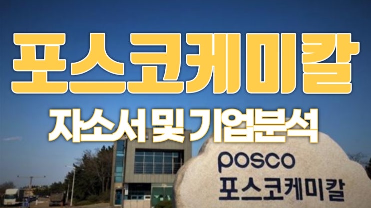  [천안 자소서] 포스코케미칼 자소서, 기업분석