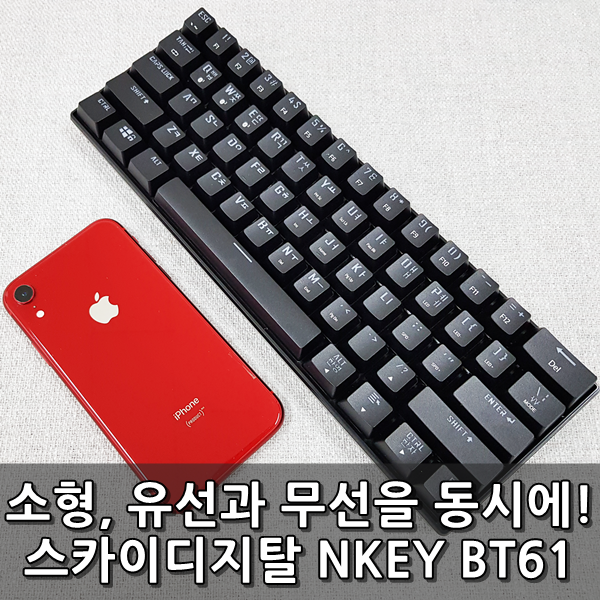 [리뷰] 스카이디지탈 NKEY BT61led 적축 블루투스 유무선기계식키보드