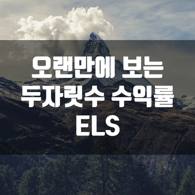 오랜만에 보는 두자릿수 수익률 ELS (Feat. 신한금융투자)
