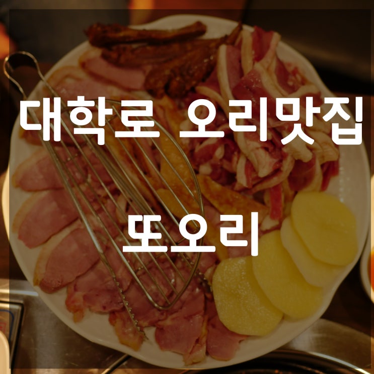  대학로 회식 오리맛집 또오리