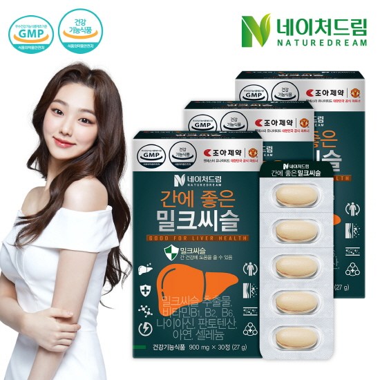 조아제약 네이처드림 밀크씨슬 900mg 30정, 3박스 추천해요