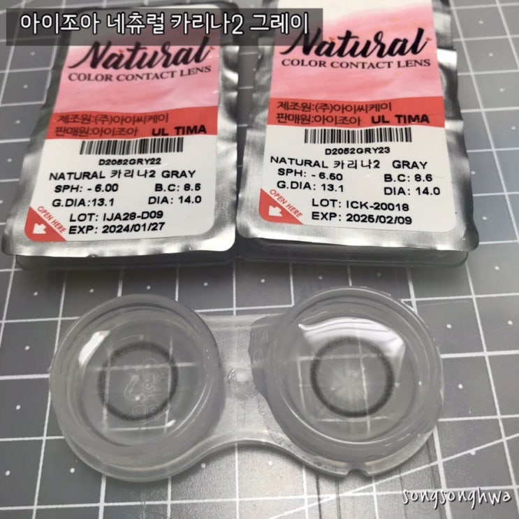  [리뷰] 아이조아 데일리 렌즈 네츄럴 카리나 2 그레이