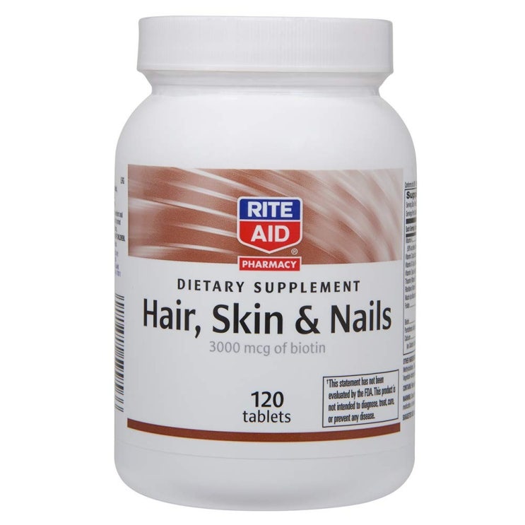   Rite Aid 비오틴 정제 3000 MG 120개 피부 상세설명참조
