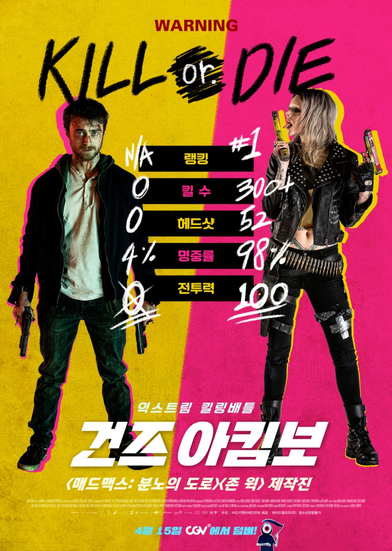 다니엘 래드클리프-사마라 위빙의 익스트림 킬링 배틀 \u003c건즈 아킴보(Guns Akimbo)\u003e, 2020.04.15 개봉 확정! : 네이버  블로그, image size:800x1125