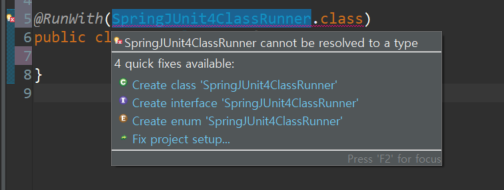 [Spring] - @RunWith(SpringJUnit4ClassRunner.class) : 네이버 블로그