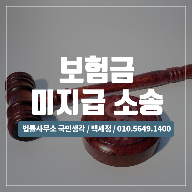  보험금 미지급 소송,채무부존재확인 소송 / 종합법률사무소 국민생각:백세정