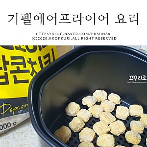 기펠 에어프라이어 /기펠(Gipfel)트위스터 에어프라이어 팝콘치킨, 목살 굽기 사용후기