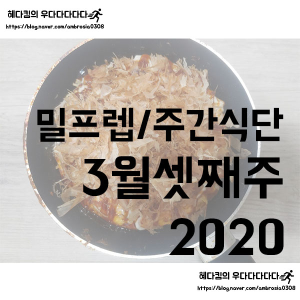 [밀프렙/주간식단/주간밥상]2020 3월 셋째주/잘 차려먹는 1인가구 식단