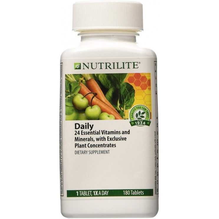 NUTRILITE 매일 무료 멀티 비타민 멀티 미네랄 (효모 밀 알팔파 철분 없음) 180 캐럿., 1 추천해요