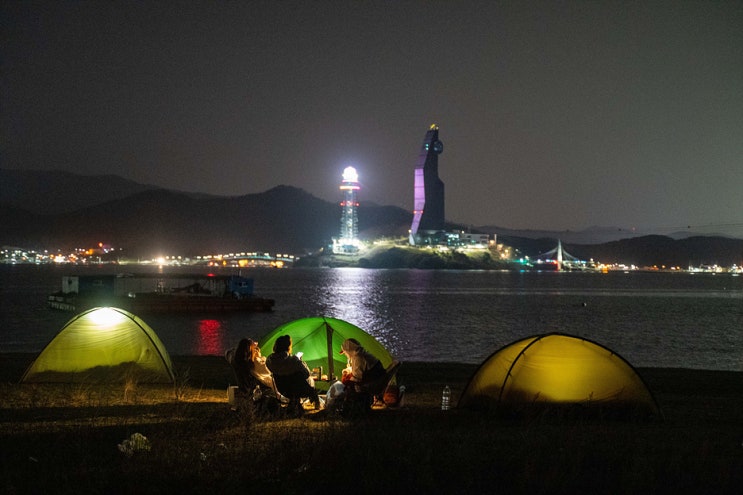  진해 소쿠리섬 백패킹: 명동선착장에서 배타고 1박 2일 섬 캠핑 떠나요~