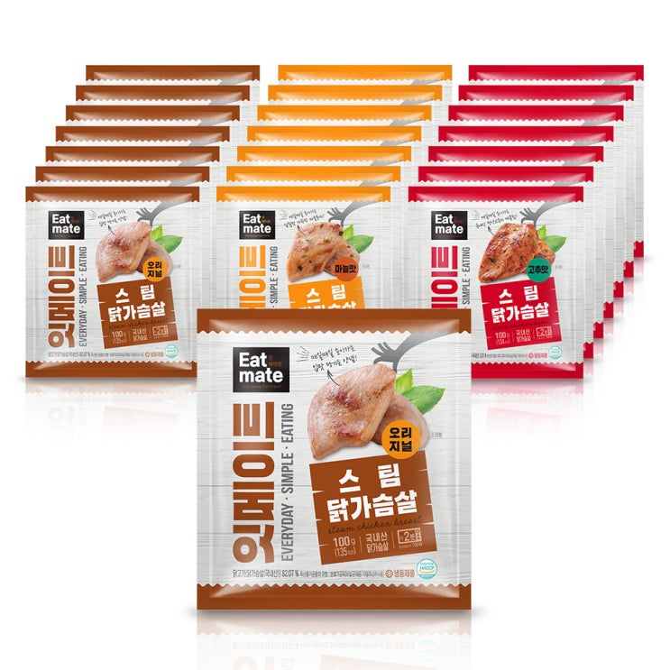잇메이트 스팀 닭가슴살 혼합구성 100gx22팩(2.2kg), 단품 추천해요 잇메이트 스팀 닭가슴살 혼합구성 100gx22팩(2.2kg), 단품 추천해요