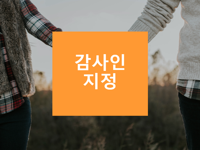  감사인 지정 대상 확인하세요!!