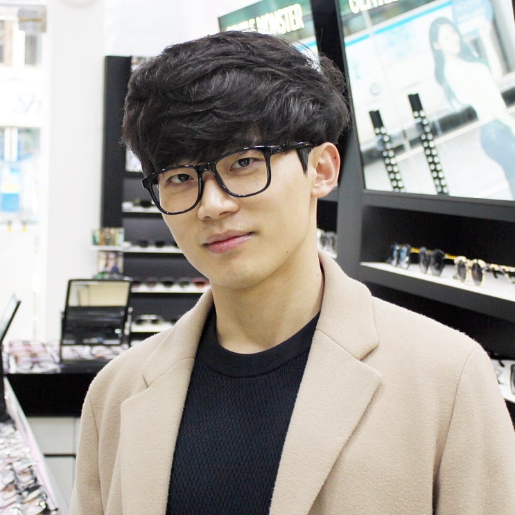   산글라스 블루라이트 차단 52 사이즈 사각 뿥테 안경