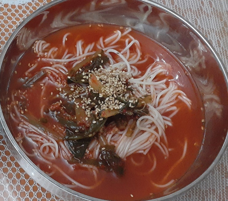  초간단 김치말이 국수 만들기, 미리 느껴보는 여름메뉴