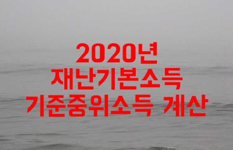  2020년 기준중위 소득 계산