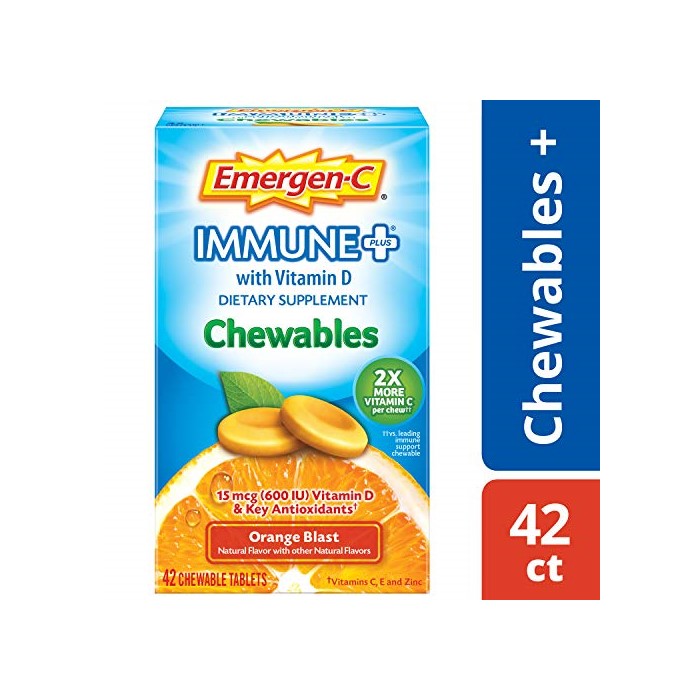 이머진C 비타민D 600 IU 42정 Immune plus Chewables Orange 42 Count, 단일상품 추천해요