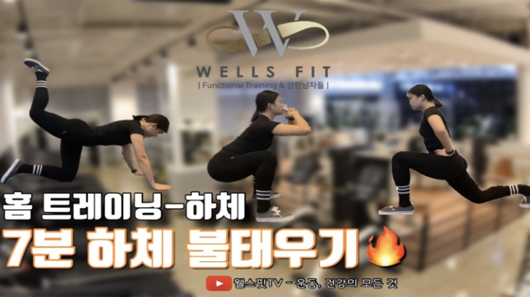  처인구 헬스장 웰스핏 - 홈트레이닝(하체)