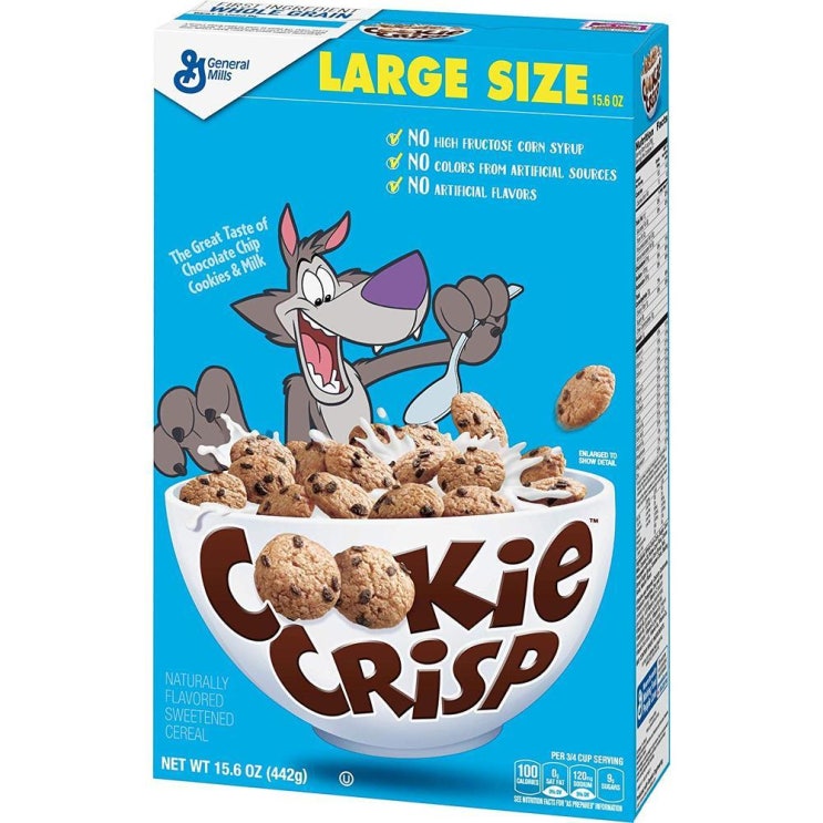 Cookie Crisp 초코칩 크리스피 곡물 시리얼 442g, 1box 추천해요