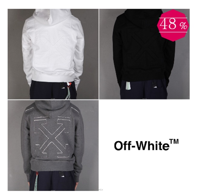  오프화이트 off white 20SS 베이직애로우 후드 슬림 3COLOR