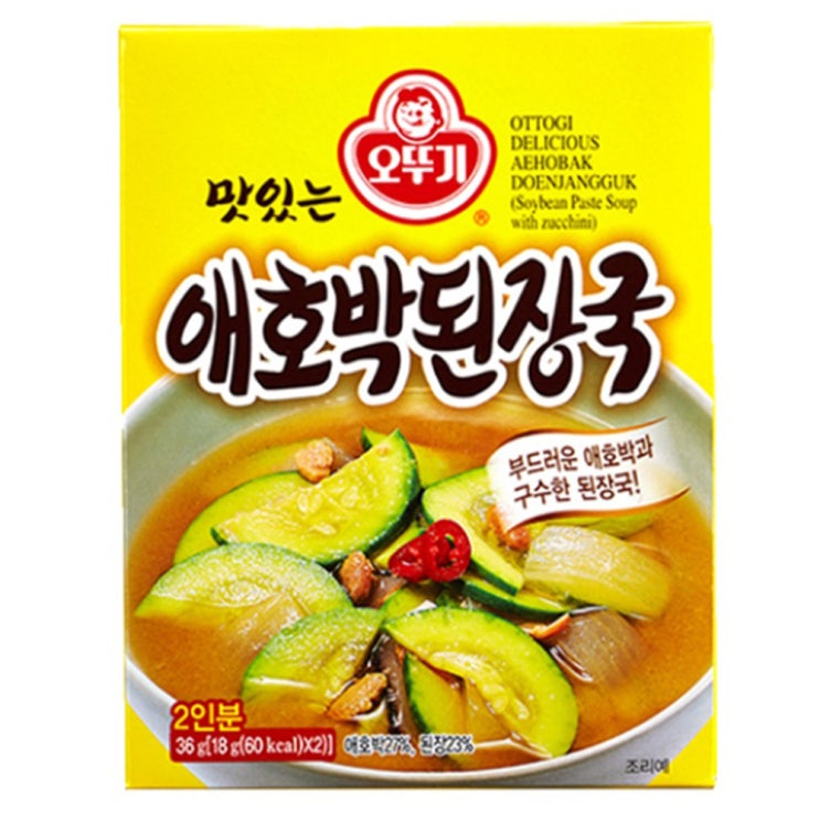  오뚜기 맛있는 애호박 된장국 36g 1개