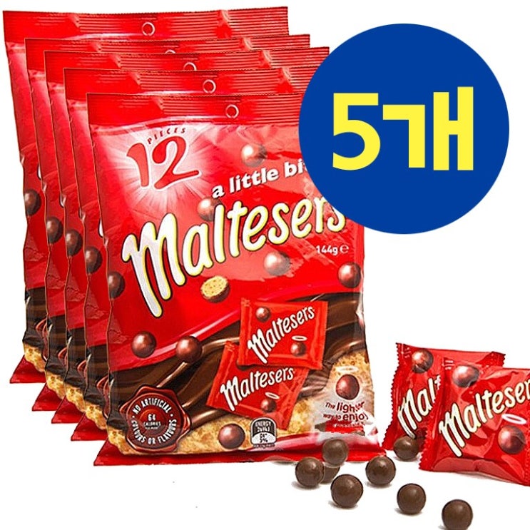  몰티져스 초코볼 개별포장 12팩 Maltesers 144g5봉묶음 호주직구먹방에서 난리난 1개 144g