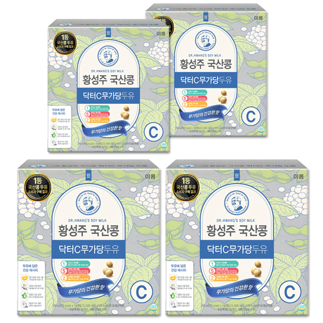  이롬 황성주 국산콩 닥터C무가당두유 190ml 64개