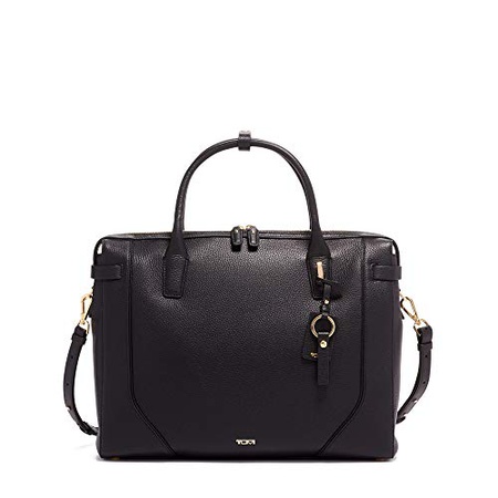  TUMI - Stanton Irina 가죽 노트북 Brief Briefcase - 15 인치 컴퓨터 가방 백 for 여성용 BlackGold PROD2