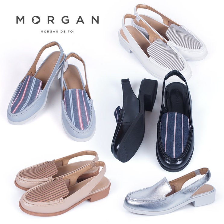MORGAN 스트라이프 천연가죽 슬링백 샌들 추천해요 MORGAN 스트라이프 천연가죽 슬링백 샌들 추천해요